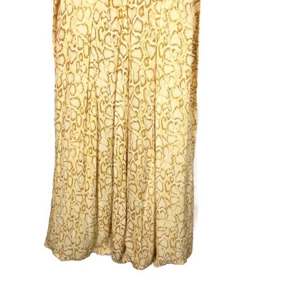 NWT Faithfull The Brand Yellow Delia Snake Print Midi Dress. - Picture 10 of 11
